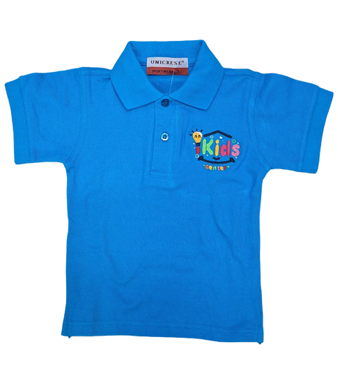POLO TURQUESA CON LOGO I KIDS