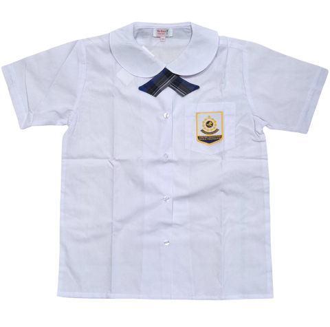 CAMISA CUELLO REDONDO NIÑA (con insignia)