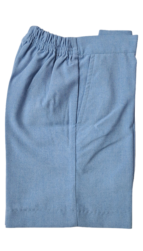 PANTALON CELESTES CORTO ESCOLAR