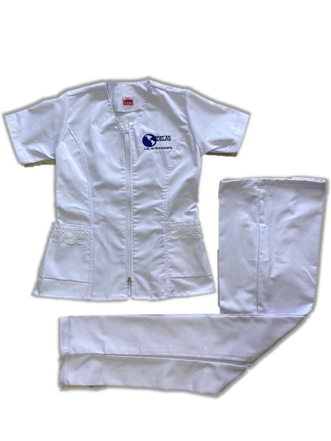 UNIFORME DE ENFERMERIA UDELAS - BLANCO DE DAMA