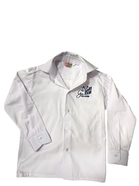 CAMISA M/L DE NIÑO CON LOGO AZUL - GAN YELADIM