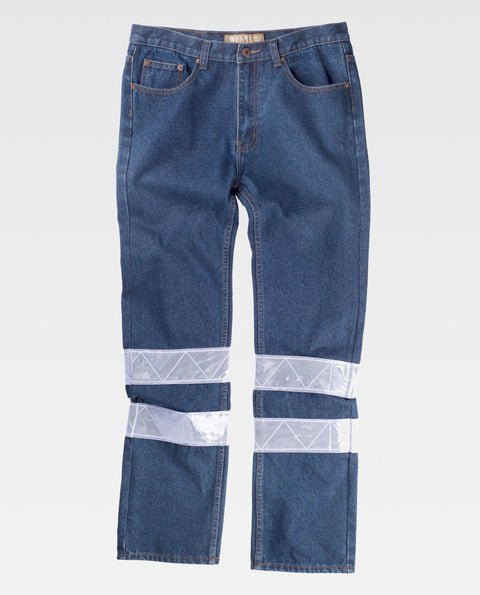 PANT JEANS C/ REFLECTIVA (WORKTEAM) B4007