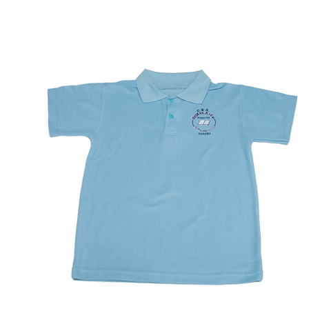 POLO CELESTE BRIGHT KIDS LOGO BIBLIA